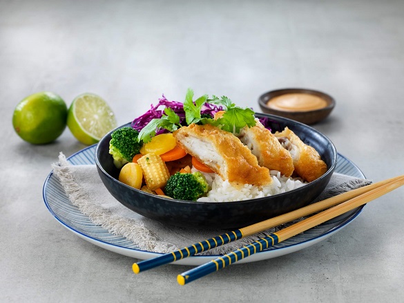 Sprø fisk(F&C) med wok og klassisk risbolle&nbsp;