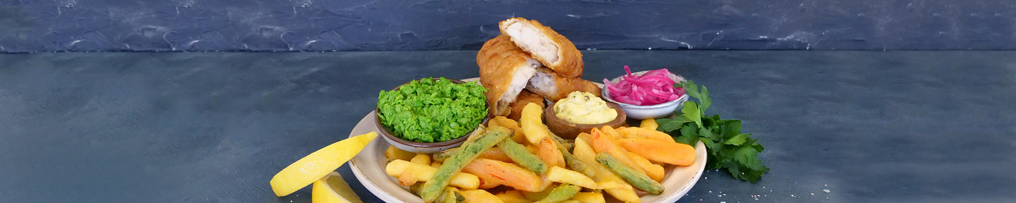 Fish & Chips med grønnsaksfries