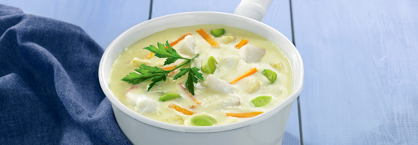 Fiskesuppe med torsk på 15 minutter