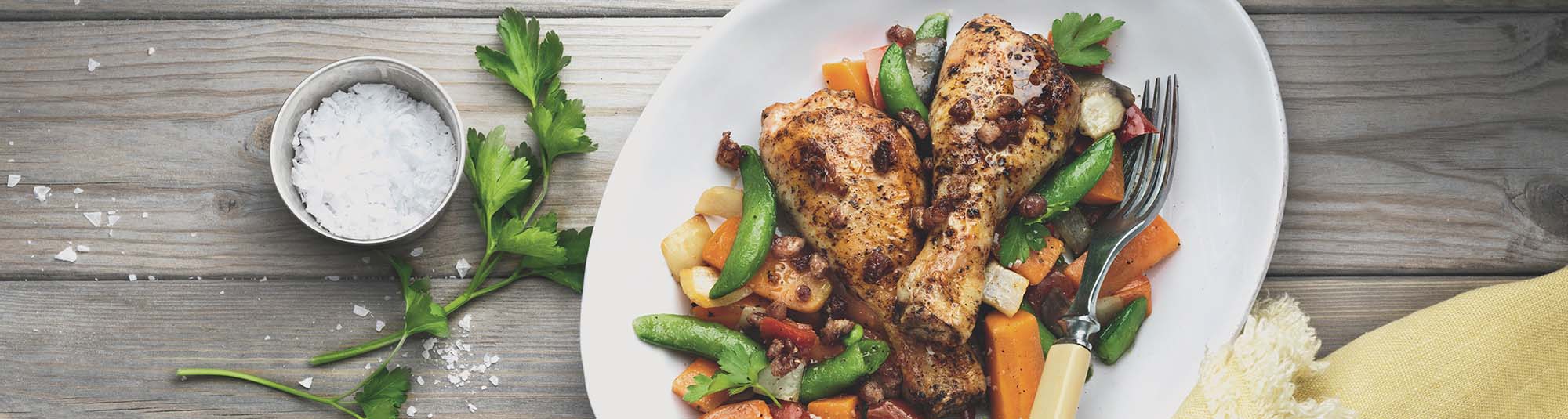 Kylling i grønnsaksform
