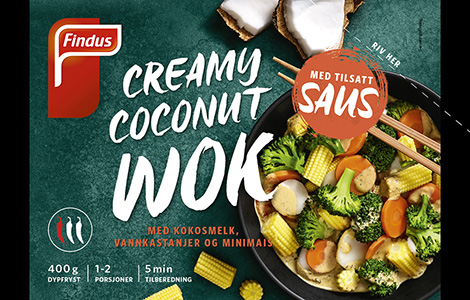 Creamy Coconut Wok - pakningsbilde Findus wok med kokosmelk