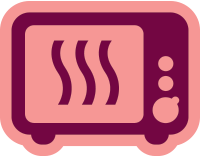Mikro microwawe rosa pink icon
